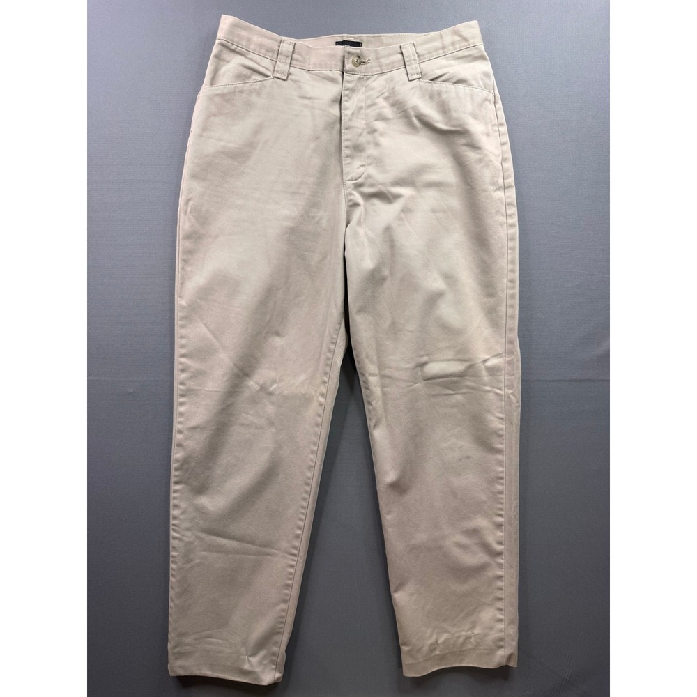 Lee‎ Performance Khakis Women Tan Straight Leg 100% Cotton Chinos Size 14 L